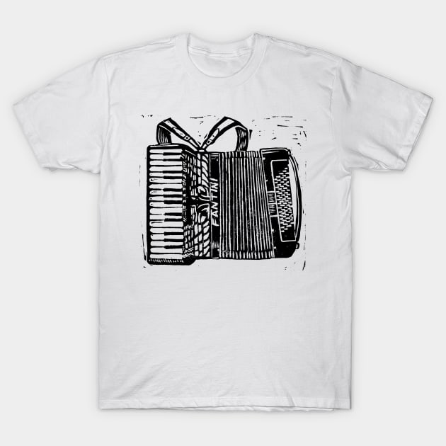 Piano Accordion T-Shirt by inkle